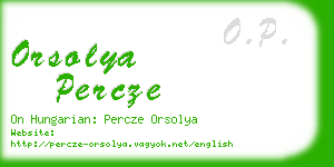 orsolya percze business card